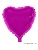 Folienballon: Herzform, fuchsia, 52*46 cm