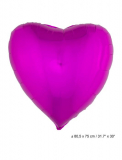Folienballon: Herzform, pink, 80*75 cm