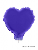 Folienballon: Herzform, purple, 28cm