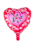 Folienballon Herz Aufdruck:I love you 45cm